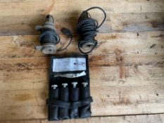 2x Land Rover Series Inspection lamps and Tyre Deflator Valves, from MOD.