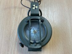 British Army Stanley London Brass Prismatic Compass in Mils, from MOD