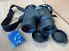 Pair of British Military PYSER - SGI E 8 x 42 RM Bino's with Lens Covers etc, from MOD.