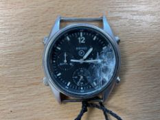Seiko Gen 1 Pilots Chrono RAF Harrier Force Issue, Nato Marks, Date 1989, Sn° 8215, Chip in Glass