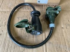 2x New Unissued Trailer Lead Couplings, from MOD
