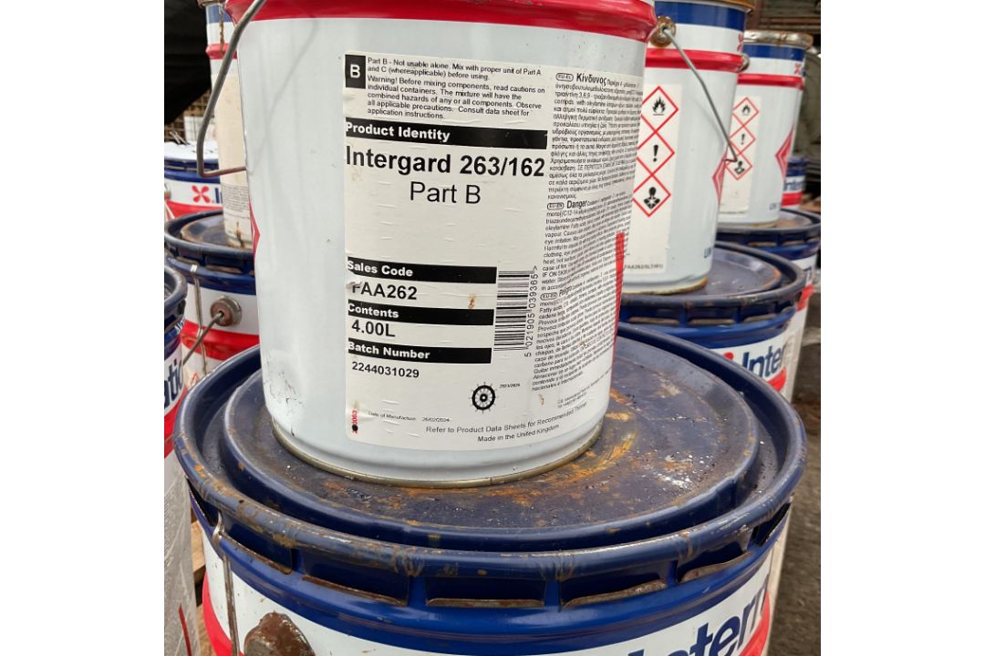 2x Cans (20L) of International Intergard 263 Light Grey Part A + B, from MOD Reserve Stock - Image 3 of 3