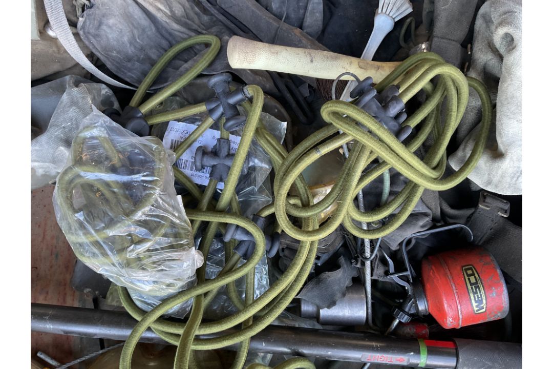 1x Stillage of Tools, Bungees, Locks etc - Image 2 of 8