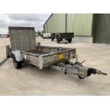 Galvanised Single Axle 4ft x 12ft Plant Trailer, c/w Rear Ramp