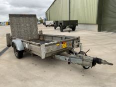 Galvanised Single Axle 4ft x 12ft Plant Trailer, c/w Rear Ramp