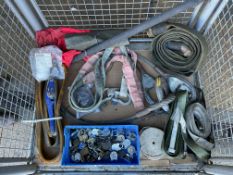 1x Stillage of Recovery Strops, Locks, Ratchet Load Straps etc, from MOD