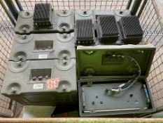 1x Stillage of Clansman Type Comms Equip Data Units and 10w Dual Band Amplifiers, from MOD