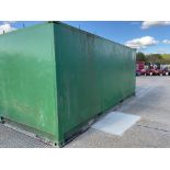 20ft x 8ft x 8ft 6" Steel Water / Chemical Tank, from UK Govt Contract