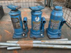 2x Weber Hi-lift Hydraulic 6T Jacks + 1x 8T Jack, from MOD.
