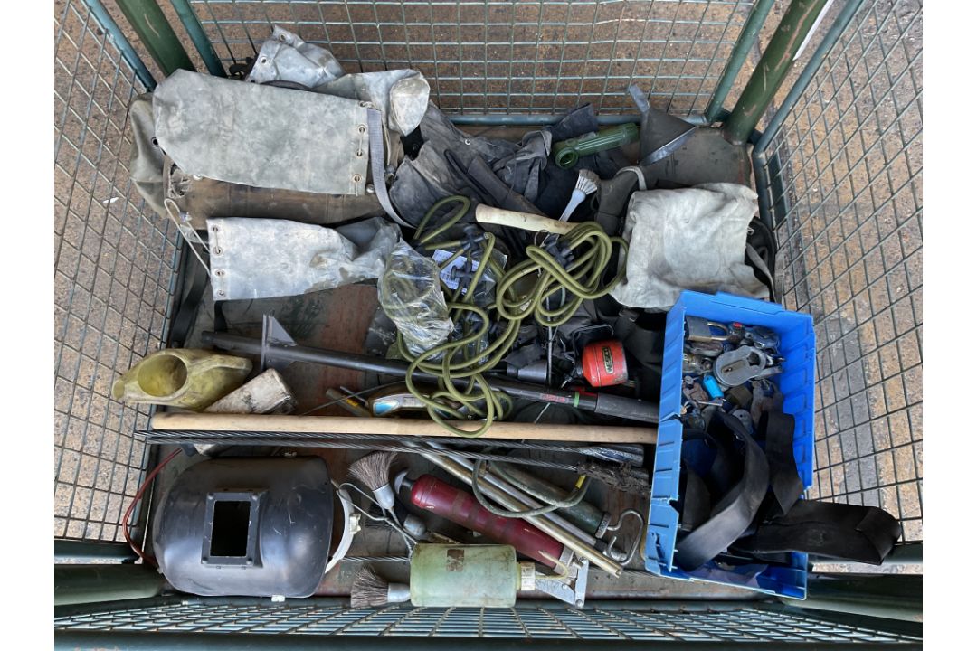 1x Stillage of Tools, Bungees, Locks etc - Image 1 of 8