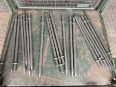 20x New Unissued Latest Type Steel Ground Anchor Pins 75cm Long, from MOD