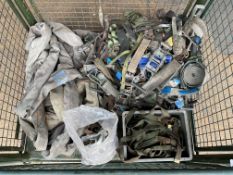 1x Stillage Large Quantity of Spanset Ratchets and Straps, Lifting Strops and Various Straps