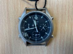 Seiko Gen 1 Pilots Chrono RAF Harrier Force Issue, Nato Marks, Date 1989, (Chip In Glass)
