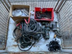 1x Stillage of Engineering Tools, Starter Motors, Jump Cables Sets etc, from MOD