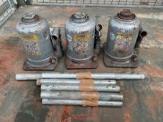 3x Weber Hi-lift Hydraulic 10T Jacks, from MOD.