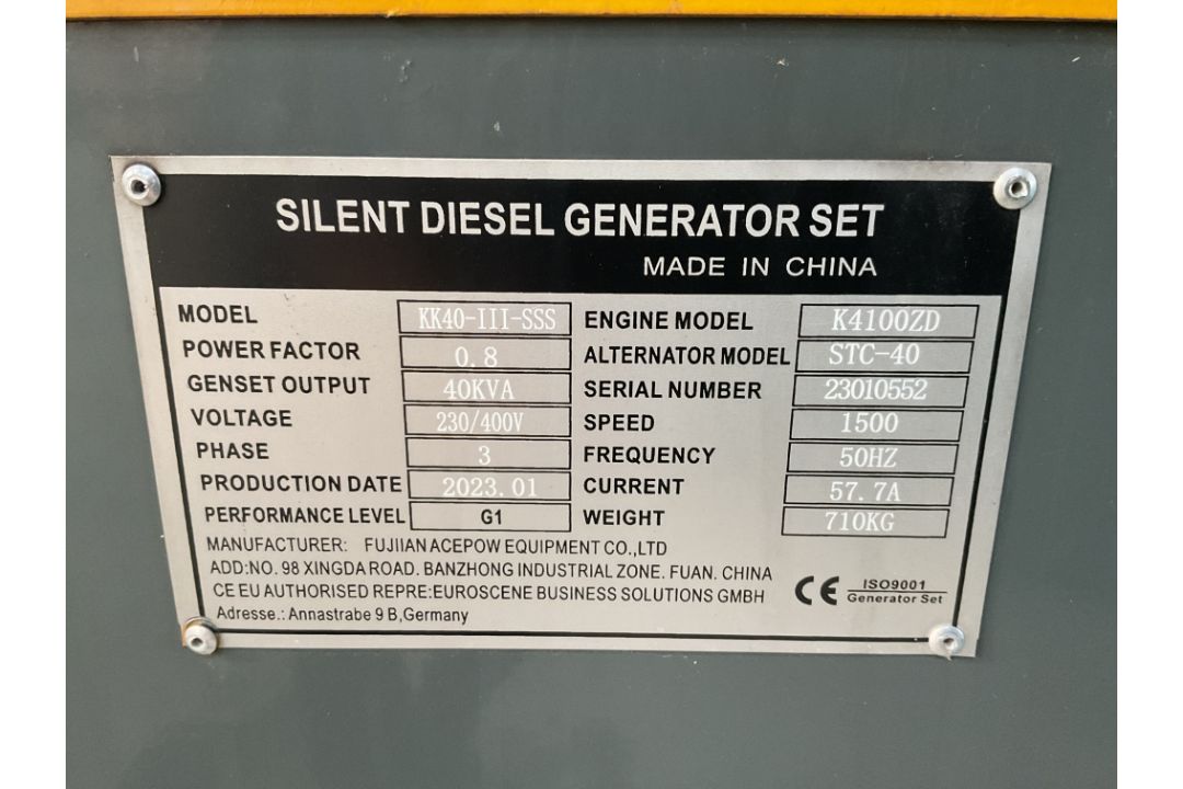 New Unissued 40 KVA Single - 3 Phase 230/400V Diesel Generator c/w Manuals etc - Image 18 of 18