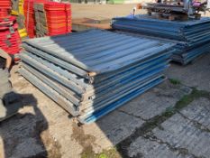 17x (8ft x 6ft) Galvanised Steel Fencing Panels, with Feet