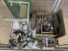 1x Stillage of Tarpaulin, HD Load Straps, Vehicle Safe, Spare Kit, Tool Box etc