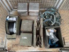 1x Stillage of Field Cookers, Cleaning Packs, Cables, Lens Covers etc, from MOD