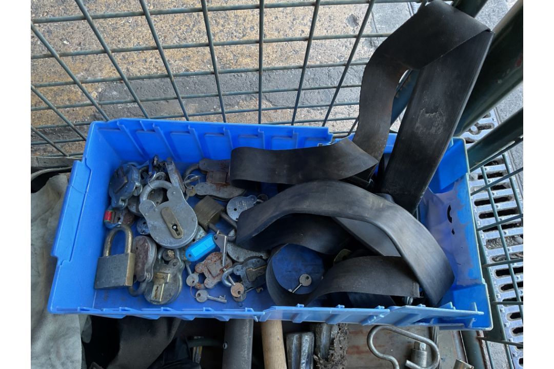 1x Stillage of Tools, Bungees, Locks etc - Image 3 of 8