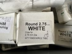 108x Boxes (100 per box) 2.75m White Cable Clips (10,800 Total), from MOD