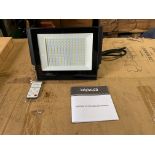 2x New Unissued LED 100W 240V Remote Control Floodlights c/w Fittings