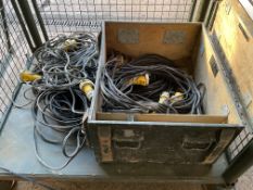 10x Electrical Extension Leads and Plugs / Sockets in Transit Case, from MOD
