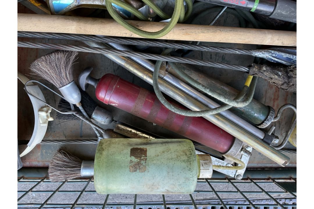 1x Stillage of Tools, Bungees, Locks etc - Image 4 of 8