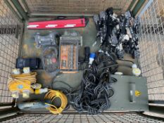 1x Stillage of 240/110V Transformers, Hiab & Winch Controls, Cables etc