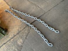 2x New Unissued Galvanised 6 ft Anchor Securing Chains, from MOD