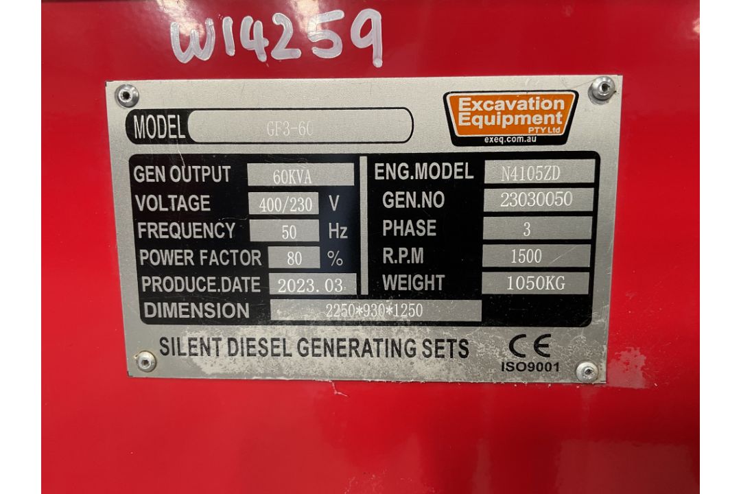 New Unissued 60 KVA 3 Phase 230/400V Diesel Generator c/w Manuals etc - Image 17 of 17