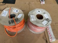 2x New Unissued 100m Rolls of 3 Core Electric Cable, from MOD