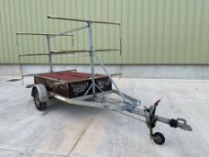 14ft Galvanised Canoe/Boat/Kayak Trailer (6 Pcs), Ball Hitch, Jockey Wheel, Direct from UK MOD RAF