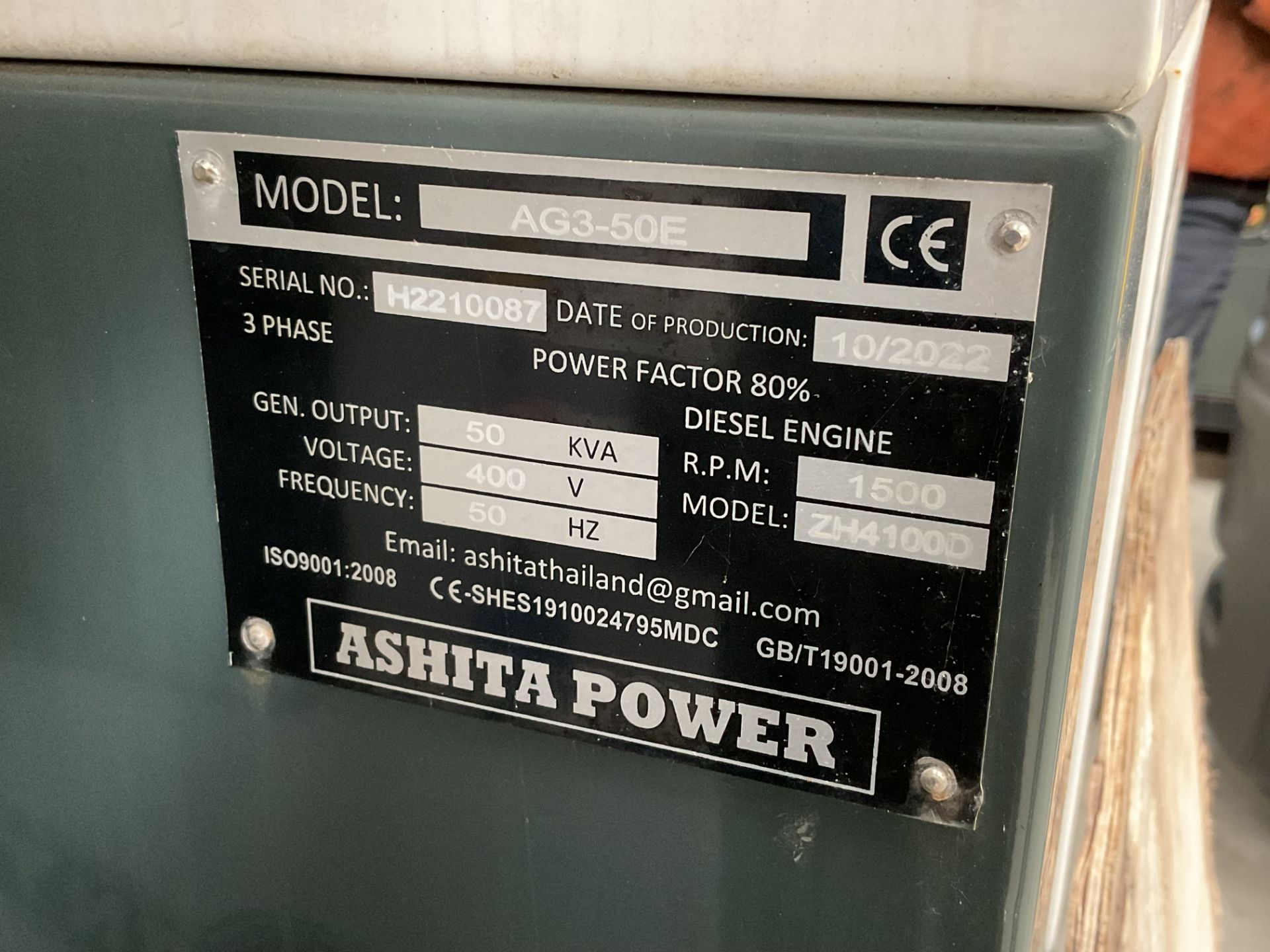 New Unissued 50 KVA 3 Phase / Single Phase Diesel Generator 400/230V, c/w Accessories etc - Image 5 of 5