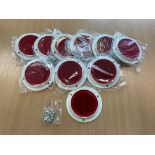 10x New Unissued Red Reflectors for Vehicles etc, c/w Screws