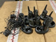 7x Uniden Walkie Talkies c/w Mains Chargers etc, from MOD