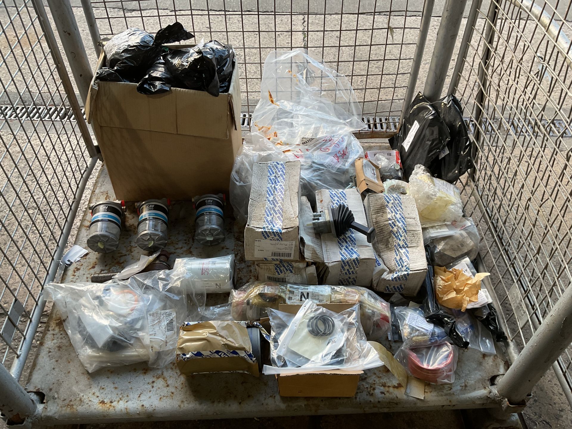1x Stillage of New Unissued Vehicle Spares inc Brake, Levers, Filters etc