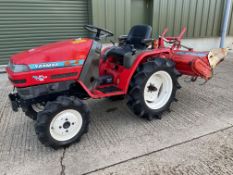 Yanmar Ke-4 4x4 Diesel Compact Tractor, 915 Hours c/w Yanmar Rotavator