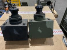 2x Land Rover Clansman Wing Boxes (1x with Tuning Unit) c/w Fixing Bolts and Antenna Bases