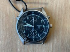 Seiko Gen 2 Pilots Chrono RAF Tornado Force Issue , Sn° 2114, Date 1995, from MOD, (Glass Damaged)