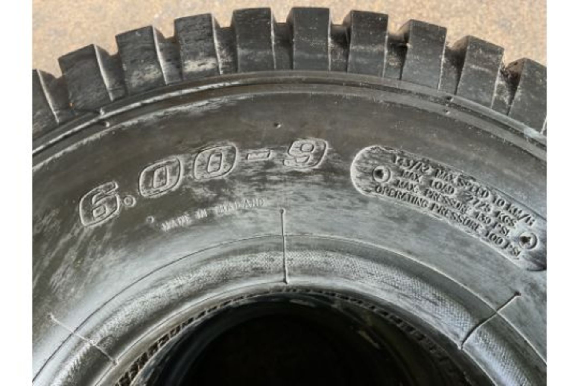 4x New Unissued 6.00-9 Deestone Trailer Tyres, from MOD - Image 3 of 4