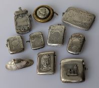 A novelty silver vesta modelled as a jockey hat, stamped sterling 925, 5cm; a silver 'Charley's Aunt