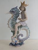 A Lladro boxed figurine 'Prince of the Sea' 01821 on a wood plinth, limited edition 1634/2500