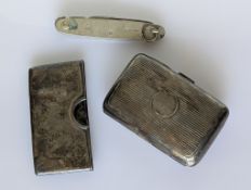 A late Victorian silver cigarette case with fluted design hallmarked for Matthew John Jessop, London