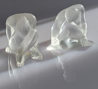 A boxed Lalique SEATED NUDE FIGURINE from the Marie-Claude Design, 1993