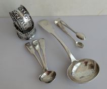 A Victorian fiddle pattern silver sauce ladle, 17.5 cm, hallmarked for John Stone, Exeter, 1850
