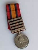 A Queen's South Africa Medal, 1899-1902, 5 clasps: Cape Colony, Orange Free State, Transvaal, South 