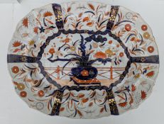 A George III part Mason's Patent Ironstone China matching dinner service, puce mark, comprising four