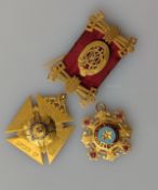 A collection of Royal Order of Antediluvian Buffaloes (ROAB) medals and regalia, all presented to Si