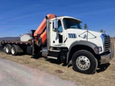 2013 Mack Granite Flatbed with Palfinger PK 33002.EH Crane